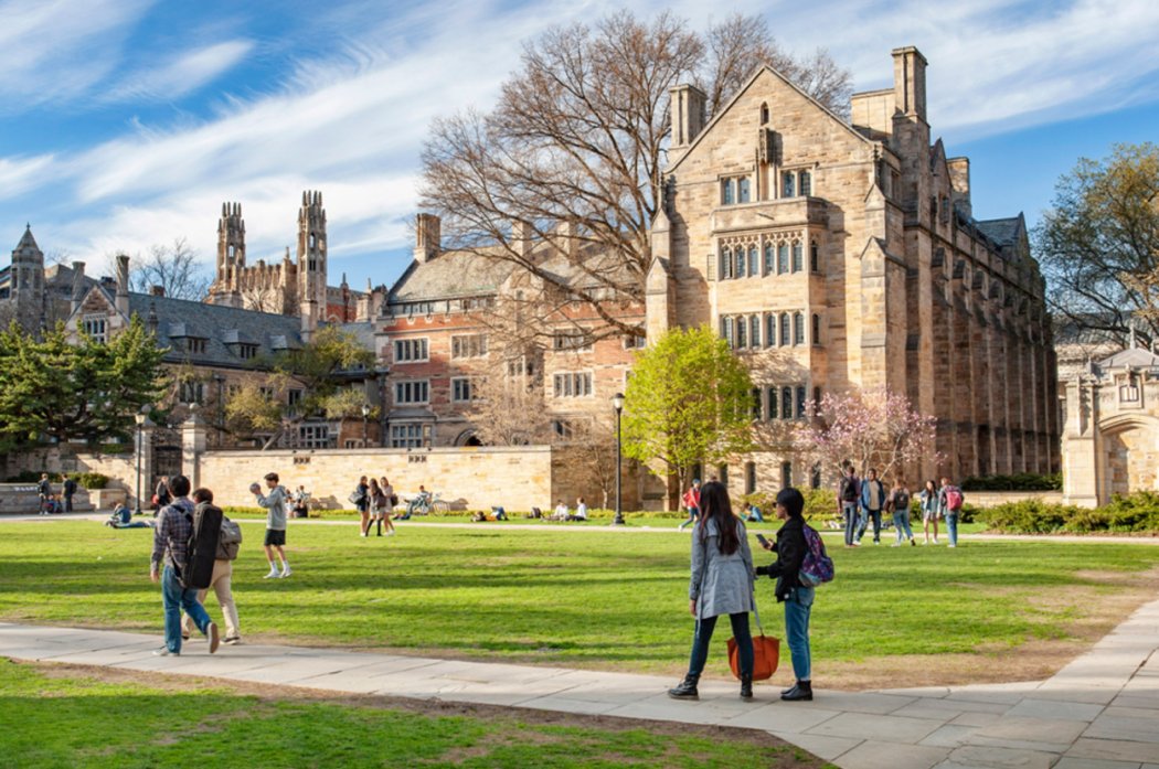 A student at a US university campus